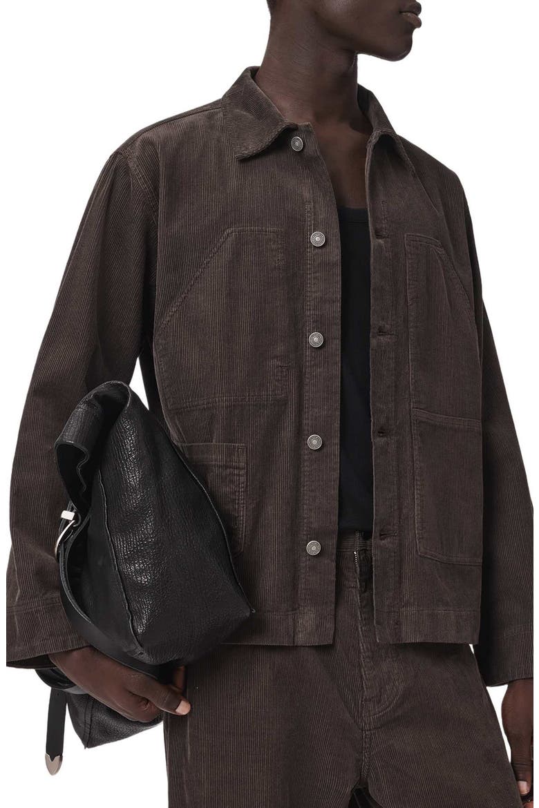 Mukesh Corduroy Shacket, Alternate, color, DARK BROWN