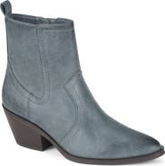 BARETRAPS Dainah Croc Embossed Faux Leather Western Bootie
