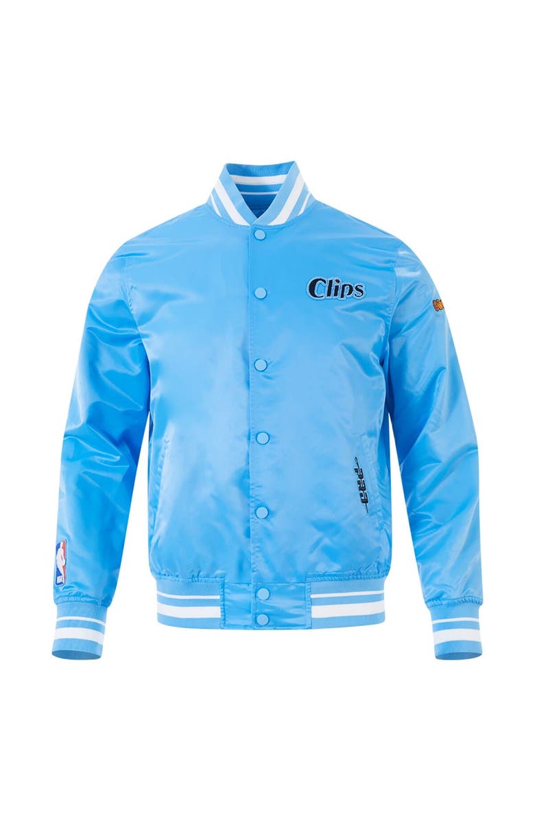 PRO STANDARD Men's Pro Standard Blue LA Clippers 2024/25 City Edition Chenille Satin Full-Snap Jacket, Alternate, color, 