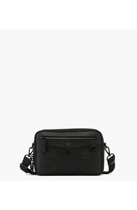 Diamond Camera Bag in Maxi Monogram Leather