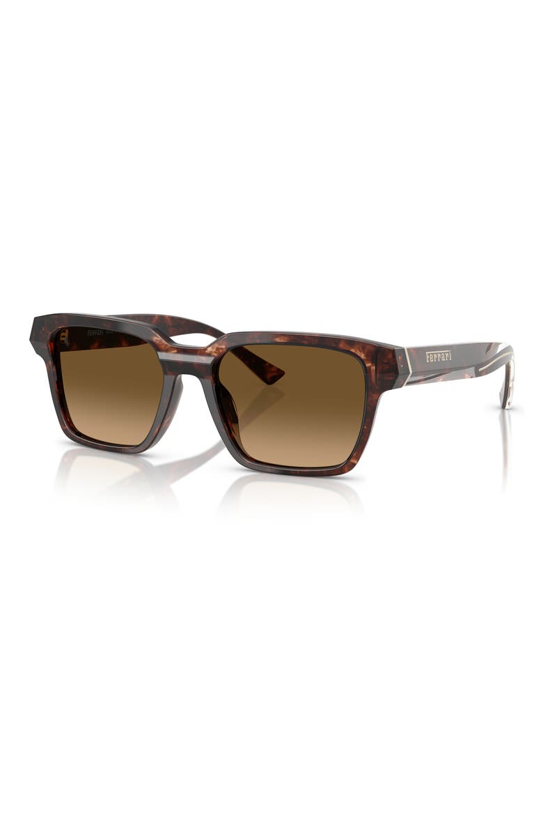 55mm Polarized Square Sunglasses, Alternate, color, CARAMEL HAVANA / BROWN