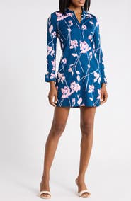 Diane von Furstenberg Alarica Long Sleeve Minidress