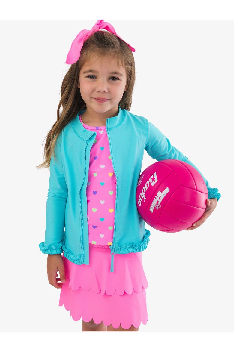 UPF50+ Active Tiered Flare Skort, Alternate, color, Neon Pink