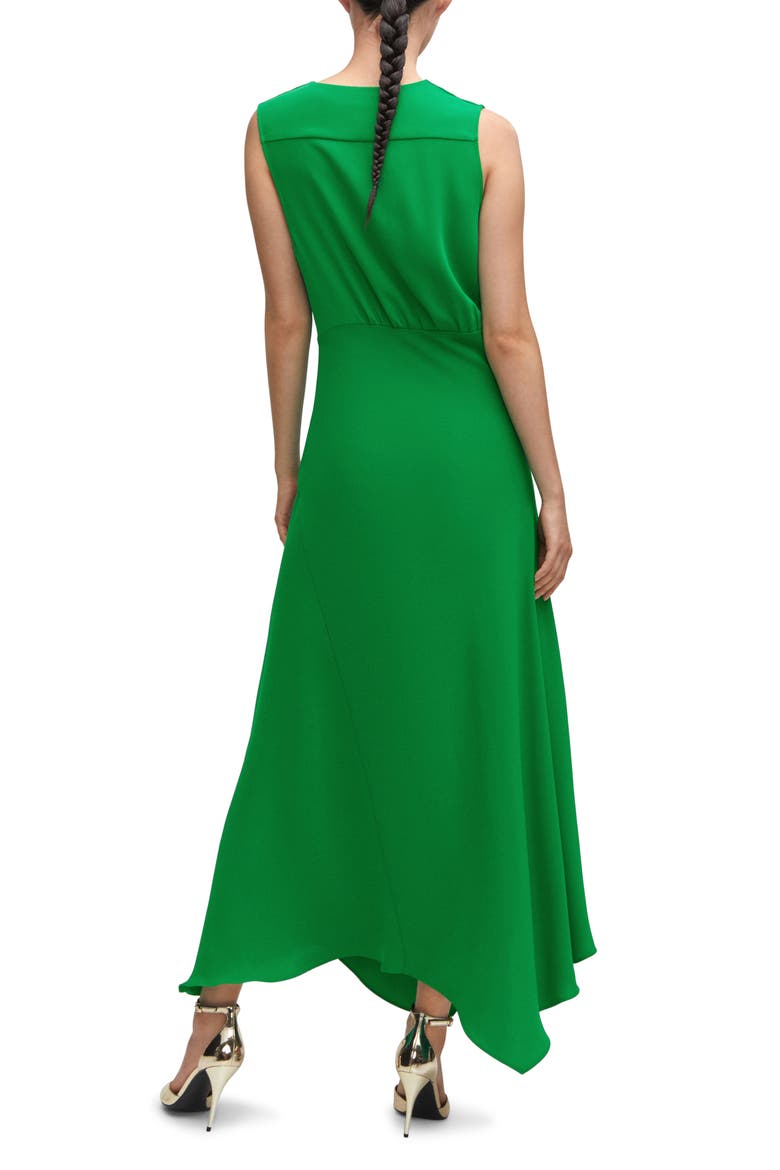 Surplice Neck Sleeveless Midi Dress, Alternate, color, GREEN