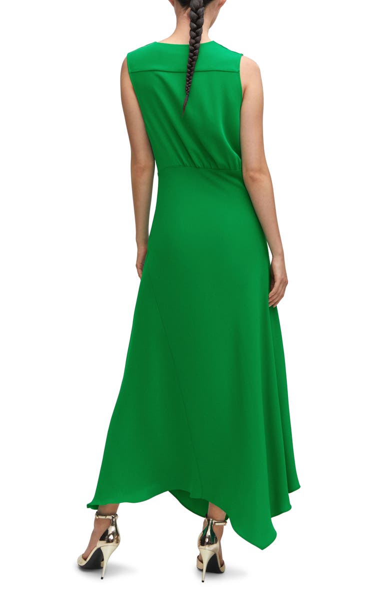 MANGO Surplice Neck Sleeveless Midi Dress, Alternate, color, 