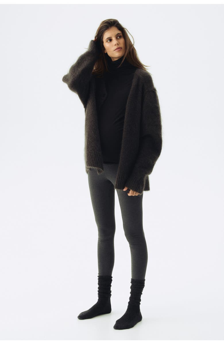 H&M Mama 2-pack Jersey Leggings, Alternate, color, Dark Gray/Black