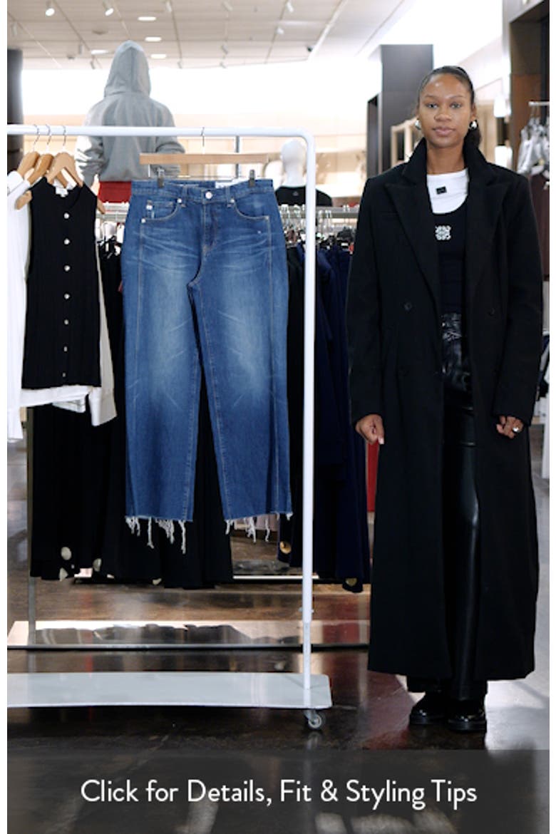 Saige Raw Hem Ankle Wide Leg Jeans video