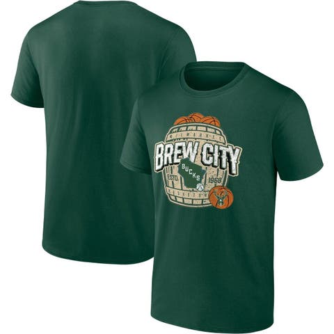 Men's Fanatics Branded Hunter Green Milwaukee Bucks Brew City Hometown Collection T-Shirt
