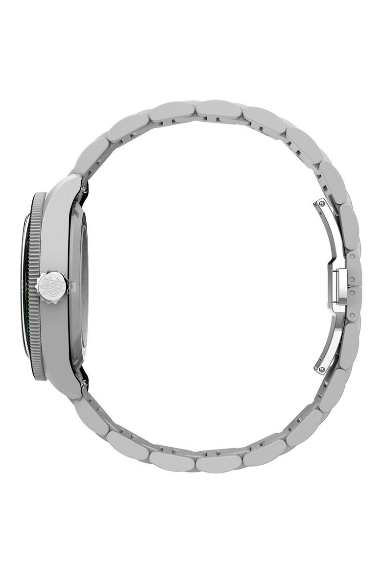 The Waterbury Heritage GMT Automatic Bracelet Watch, 41.5mm, Alternate, color, STAINLESS STEEL