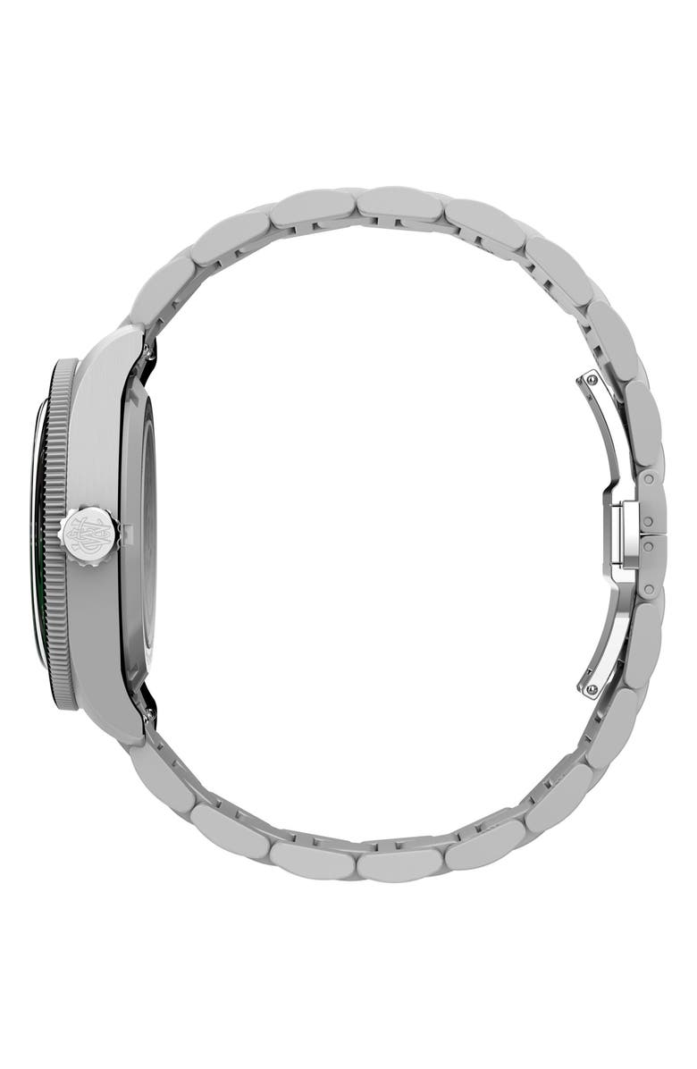 Timex<sup>®</sup> The Waterbury Heritage GMT Automatic Bracelet Watch, 41.5mm, Alternate, color, Stainless Steel