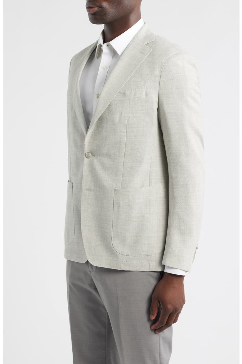 Textured Light Grey Mélange Wool Sport Coat, Alternate, color, LIGHT GREY