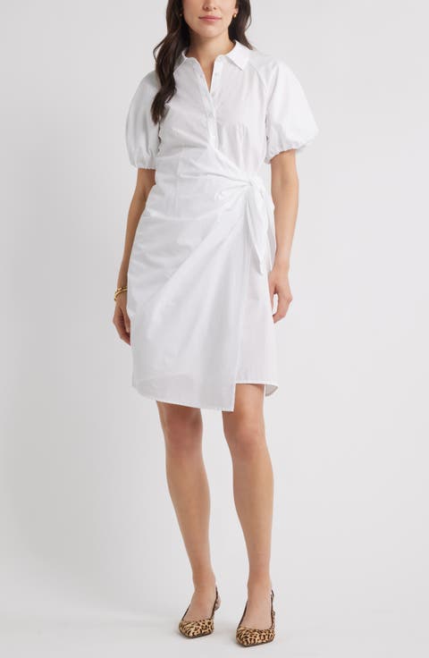 Balloon Sleeve Shirtdress