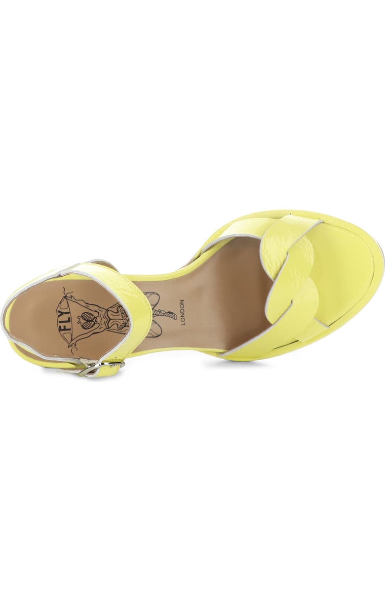 Fly London Moji Ankle Strap Sandal, Alternate, color, Lemon