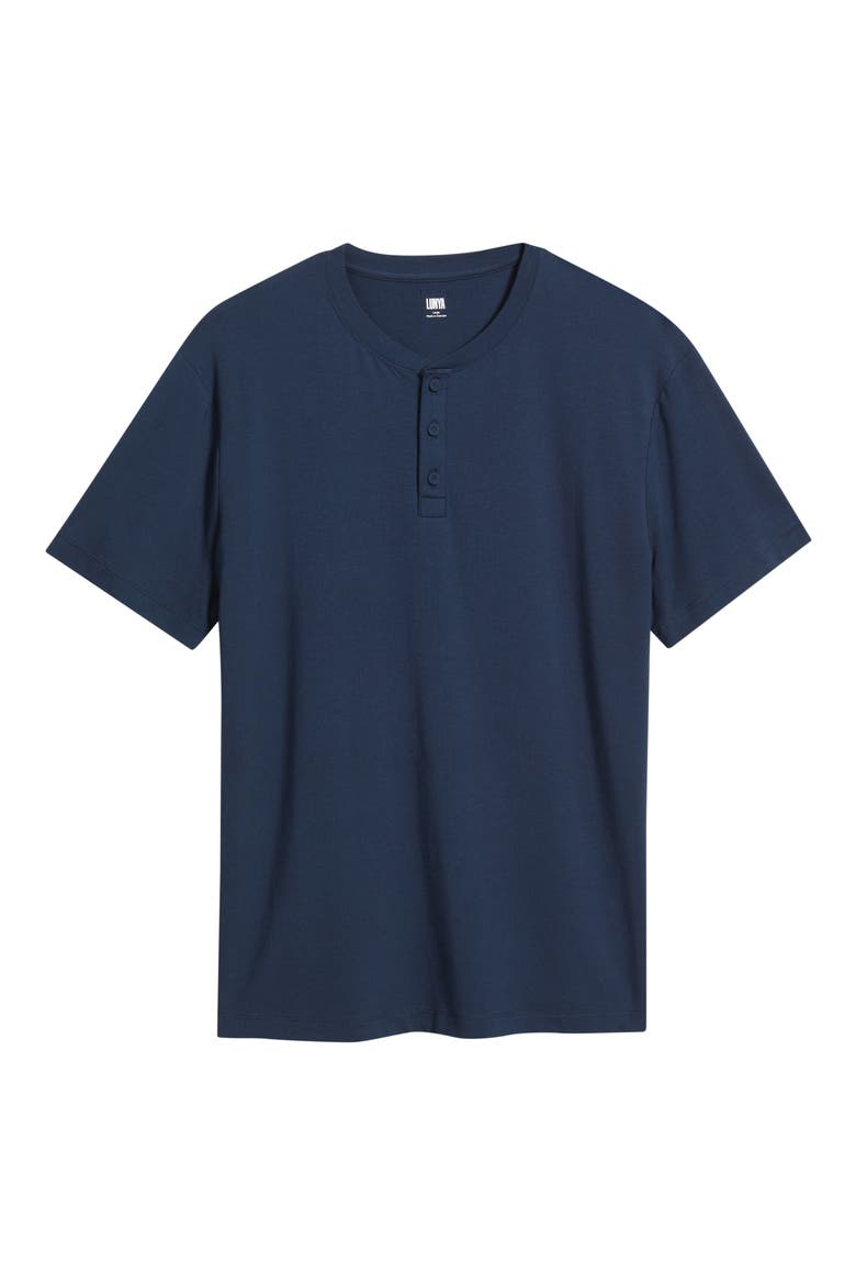 Slumberknit Henley Pajama T-Shirt, Alternate, color, DEEP BLUE