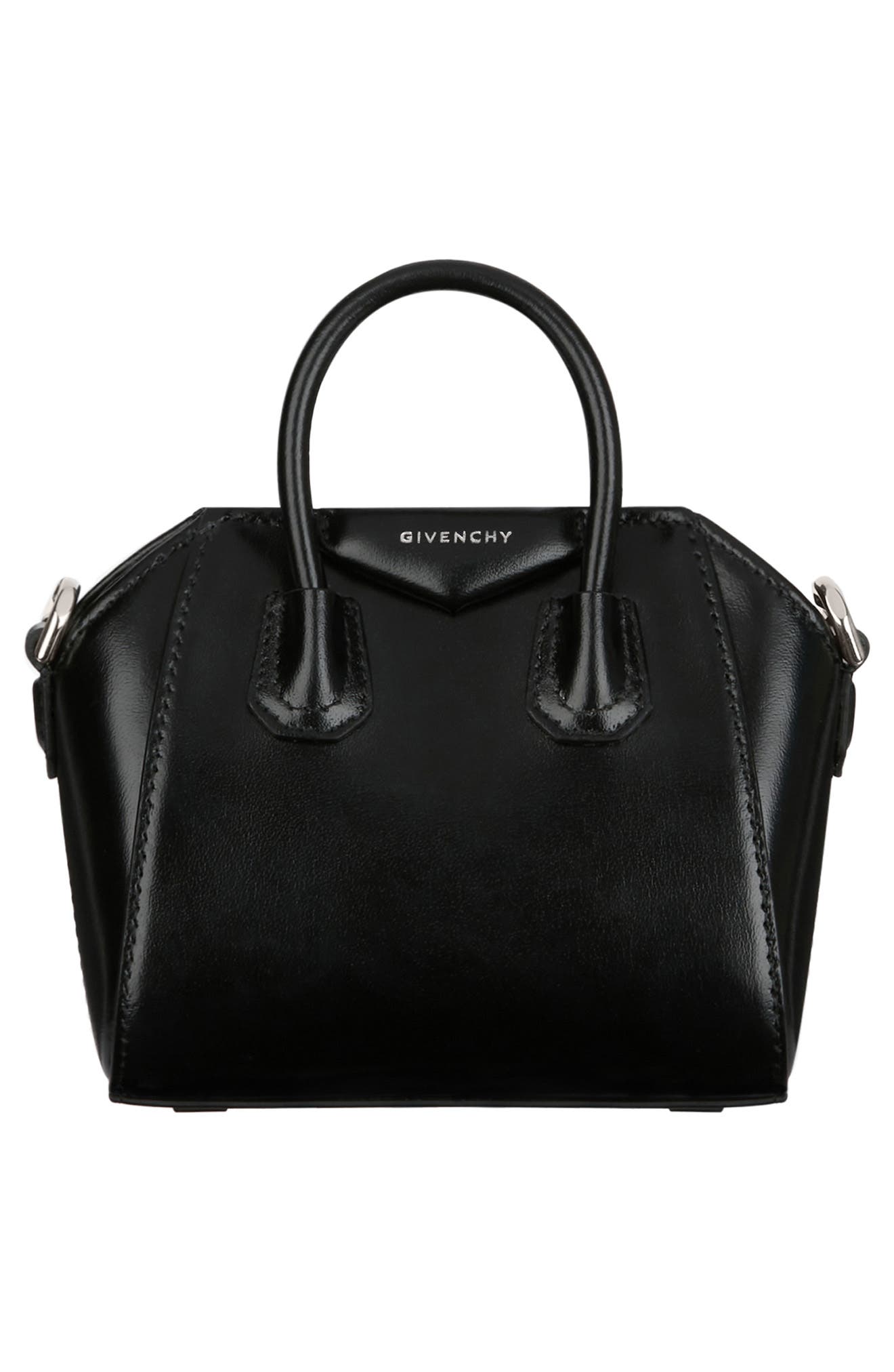 Givenchy Micro Antigona Leather Satchel, Alternate, color, 