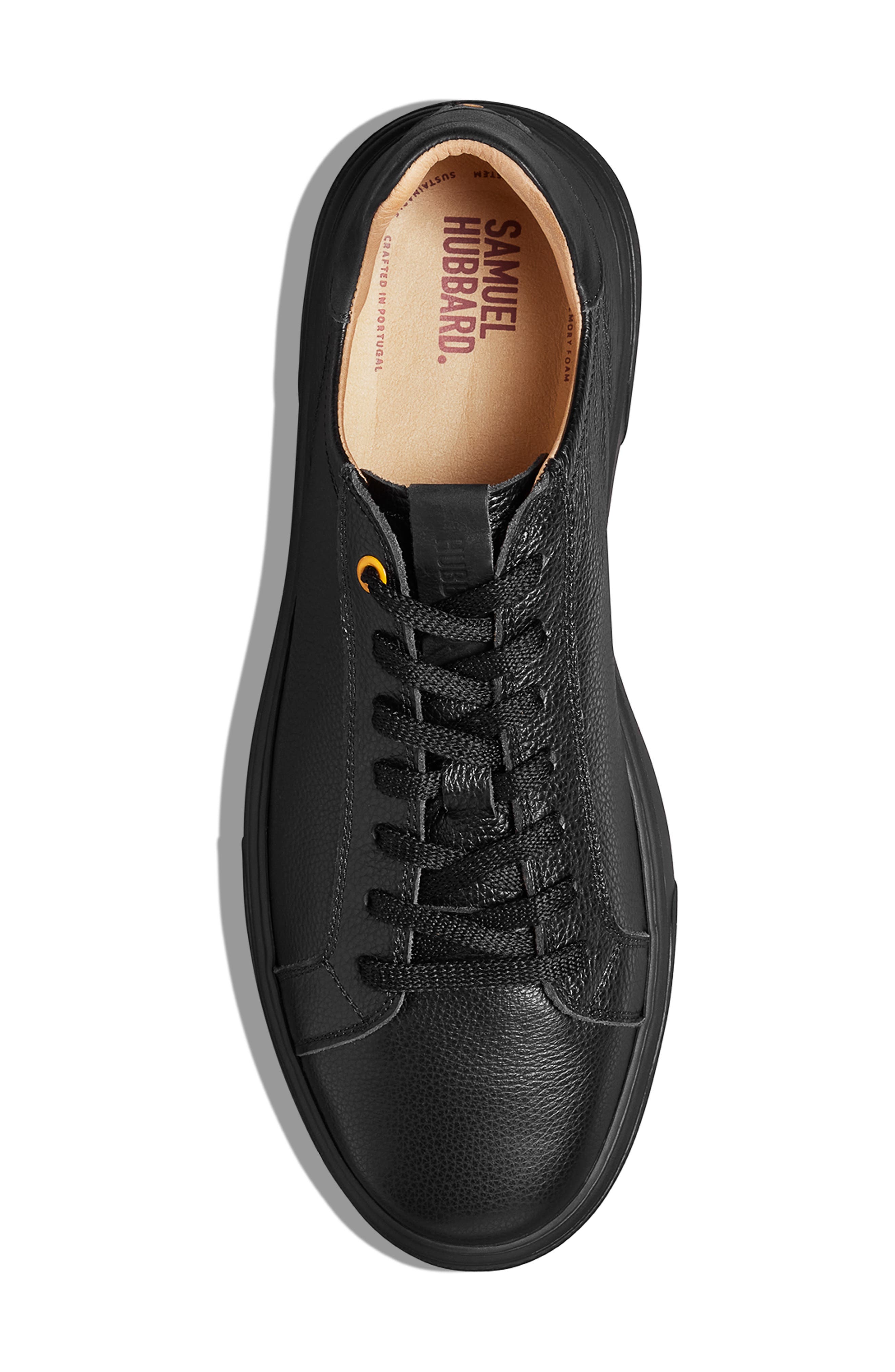 Samuel Hubbard Sunset Sneaker, Alternate, color, Black Leather On Black Sole