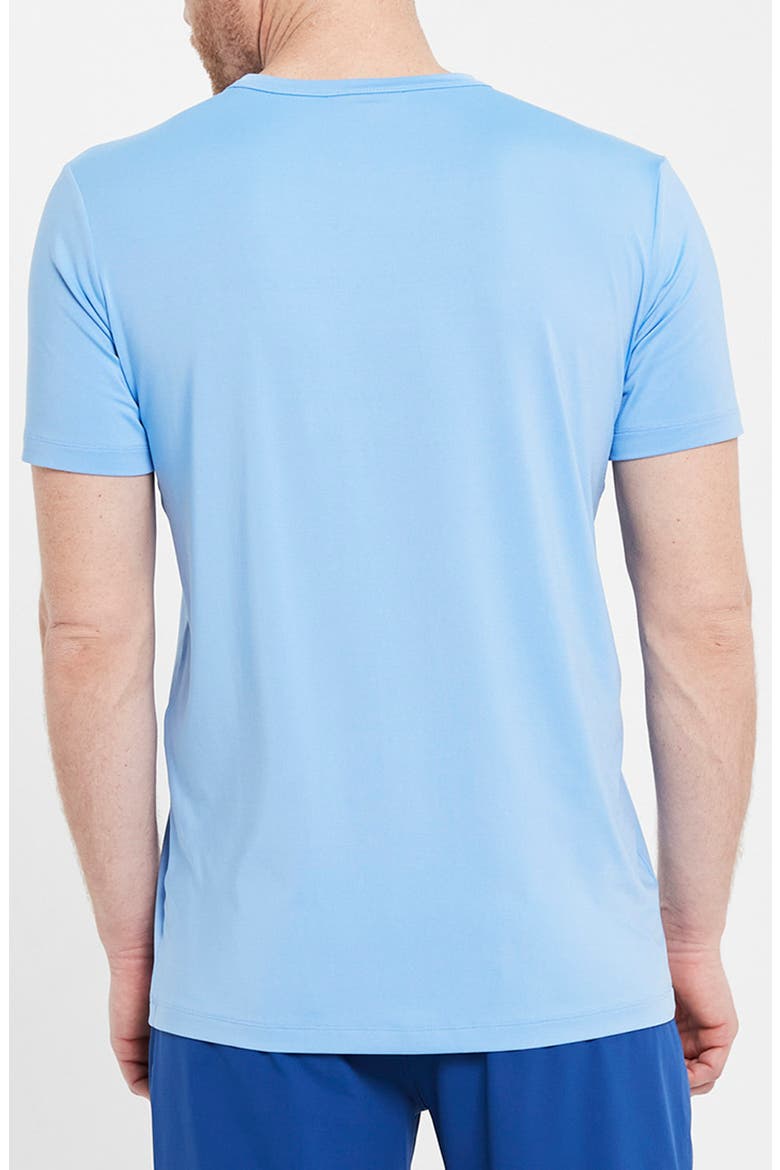 Clark Stripe Crewneck Shirt, Alternate, color, SKY BLUE