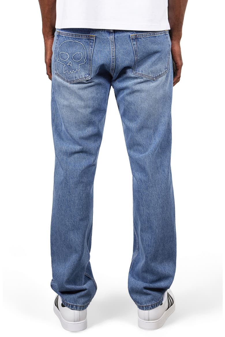 X Zero Skateboards Rotten Straight Leg Jeans, Alternate, color, INDIGO