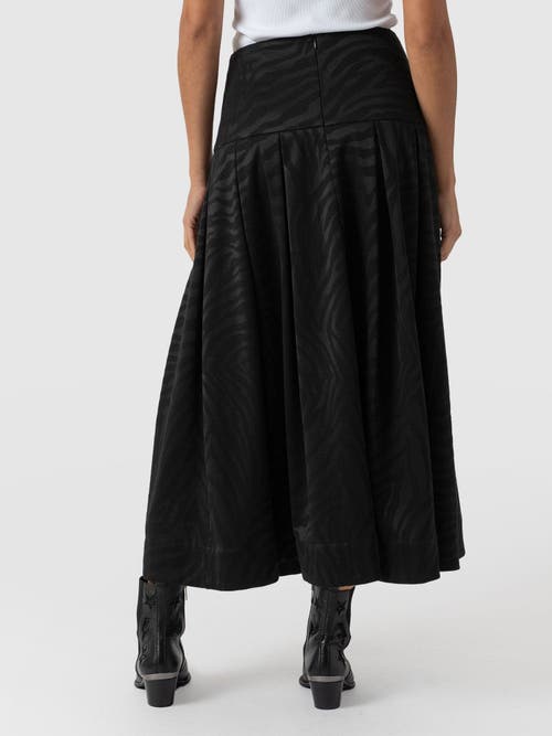 Saint And Sofia Saint + Sofia Everly Pleated Skirt In Black
