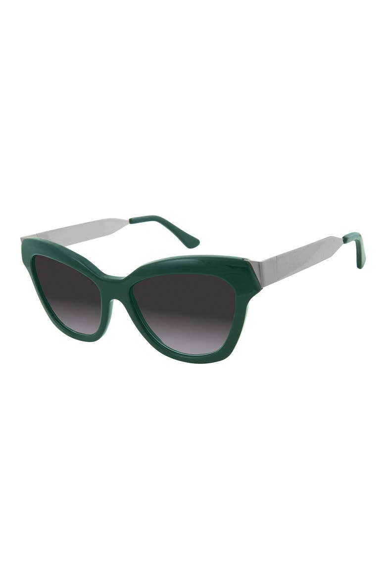 49mm Cat Eye Sunglasses, Main, color, GREEN