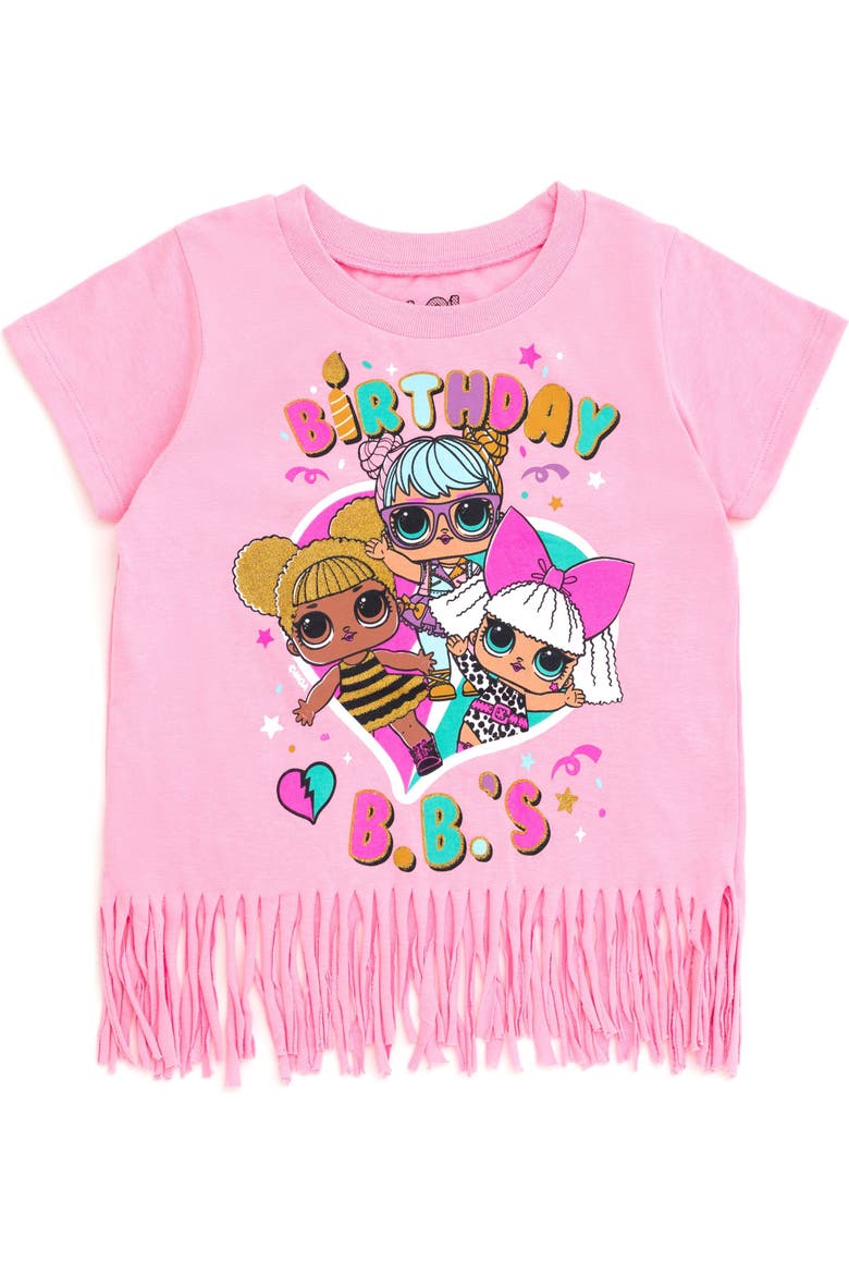 Birthday Glitter T-Shirt, Main, color, Confetti Pink