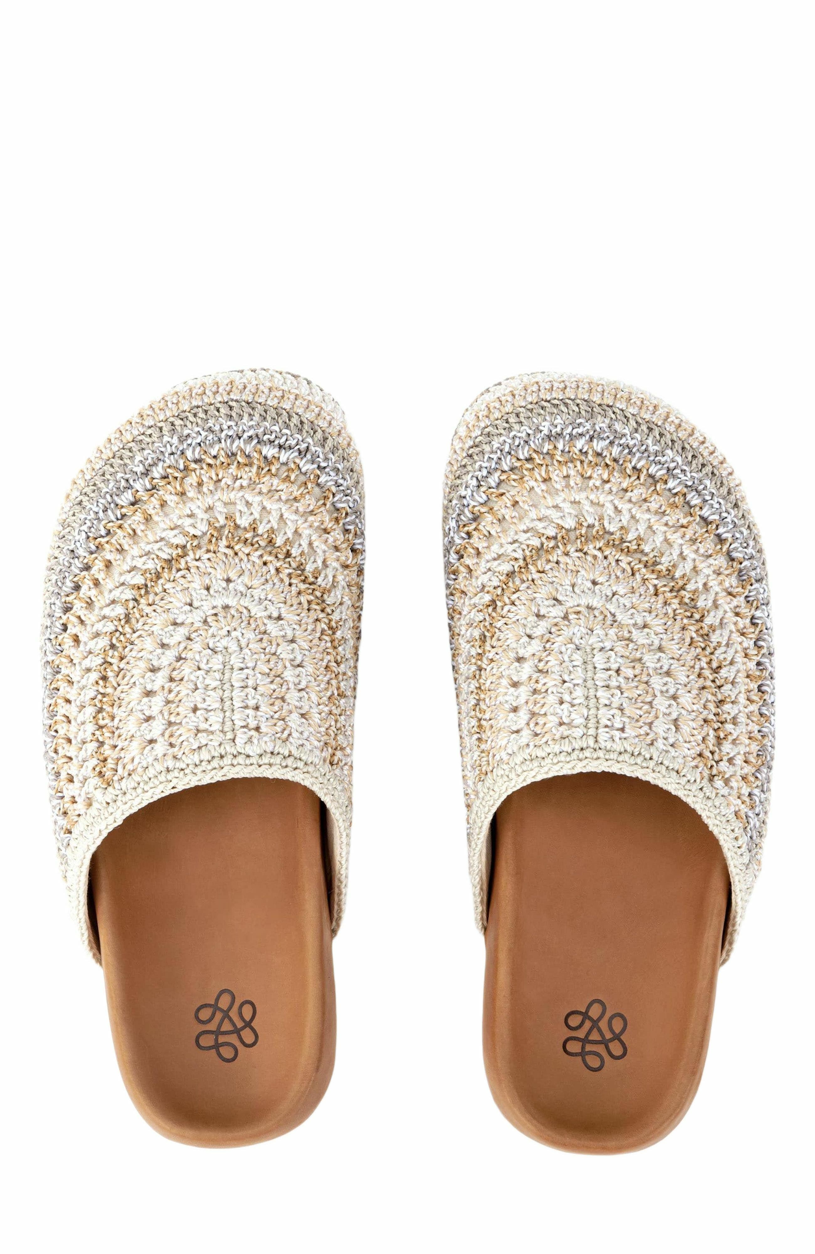 Bolinas Crochet Clog Shoe, Alternate, color, Sand Stripe