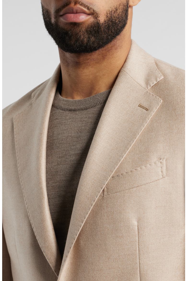 Travisio Tan Wrinkle Resistant Cashmere Sport Coat, Alternate, color, DK BEIGE 1