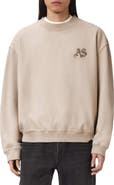 AllSaints Icon Oversize Cotton Crewneck Sweatshirt