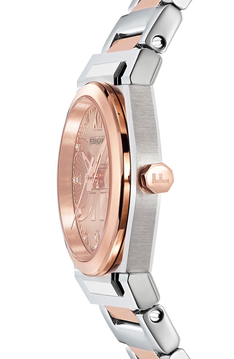 FERRAGAMO Vega Holiday Capsule Diamond Bracelet Watch, 28mm, Alternate, color,