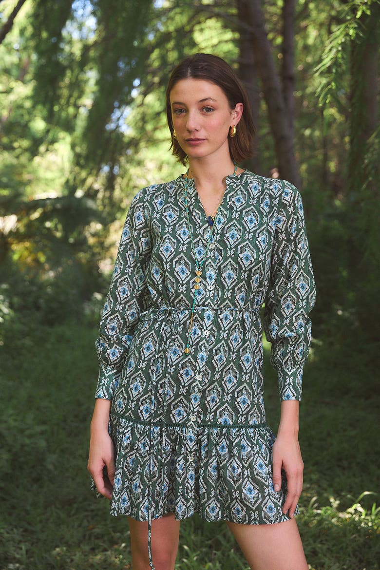 Ines Short Dress, Alternate, color, Green Indra