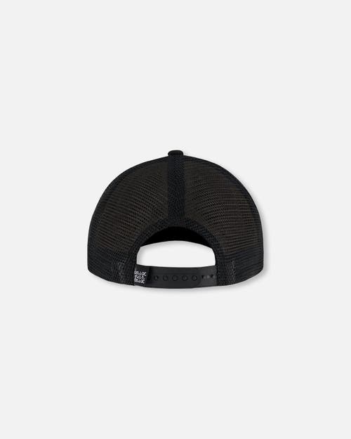 DEUX PAR DEUX DEUX PAR DEUX BOY'S PRINTED CAP GREEN JUNGLE ON BLACK