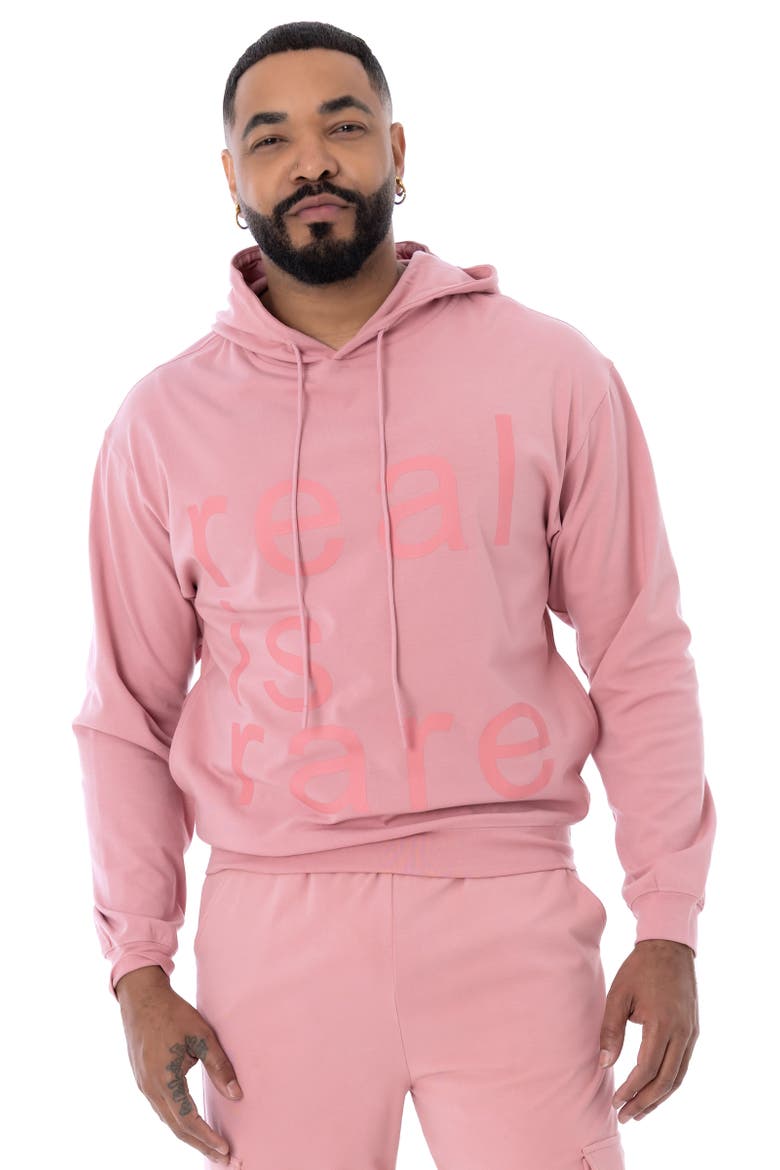Real is Rare Jersey Hoodie, Alternate, color, Pink