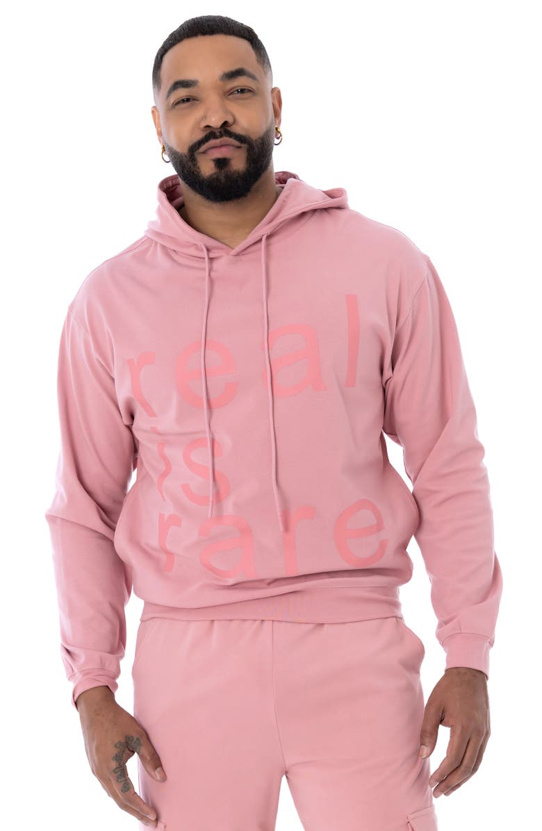 Dai Moda Real is Rare Jersey Hoodie, Alternate, color, Pink