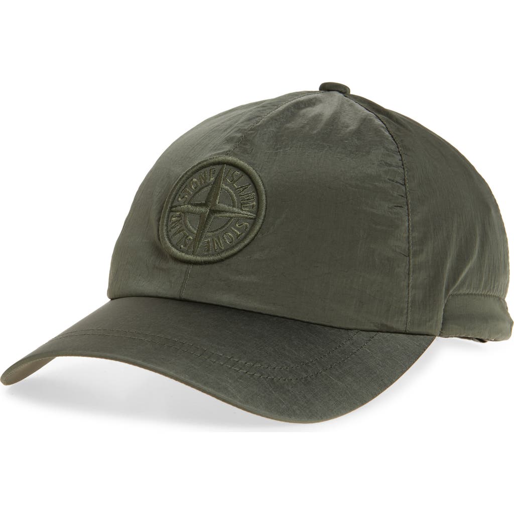 STONE ISLAND STONE ISLAND LOGO EMBROIDERED BASEBALL CAP