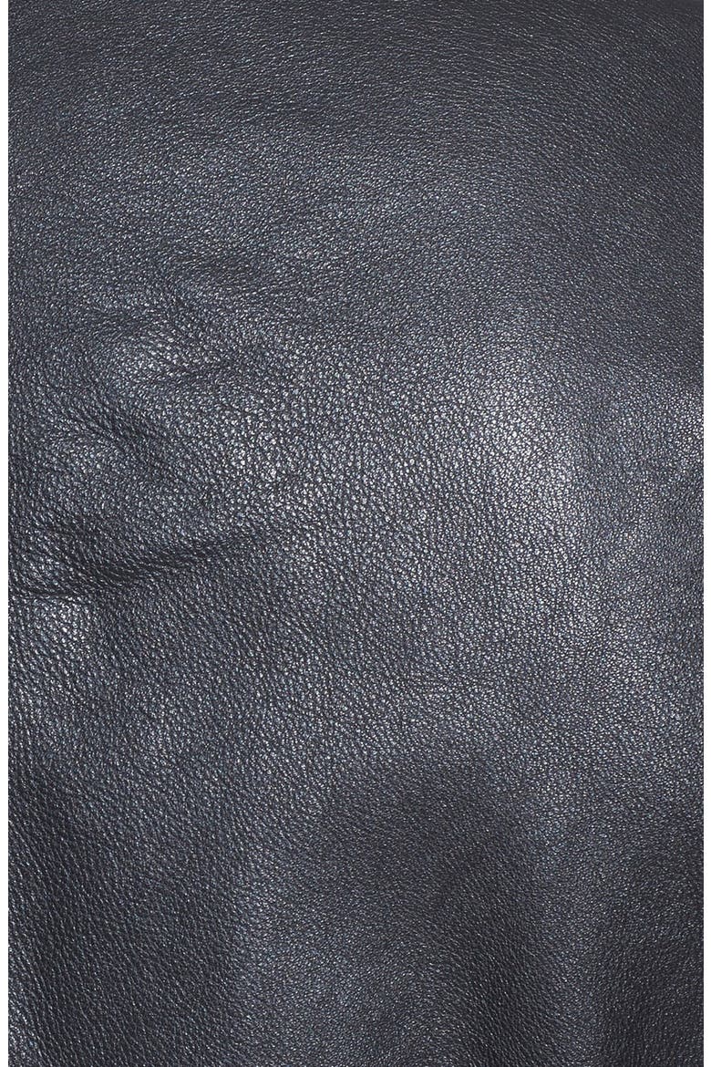 'L-Thermal' Leather Jacket, Alternate, color, BLACK