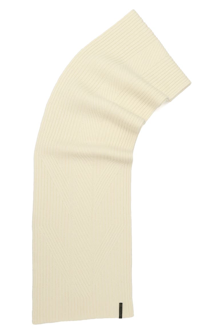 Margo Wool Blend Ribbed Scarf, Alternate, color, CHALK WHITE