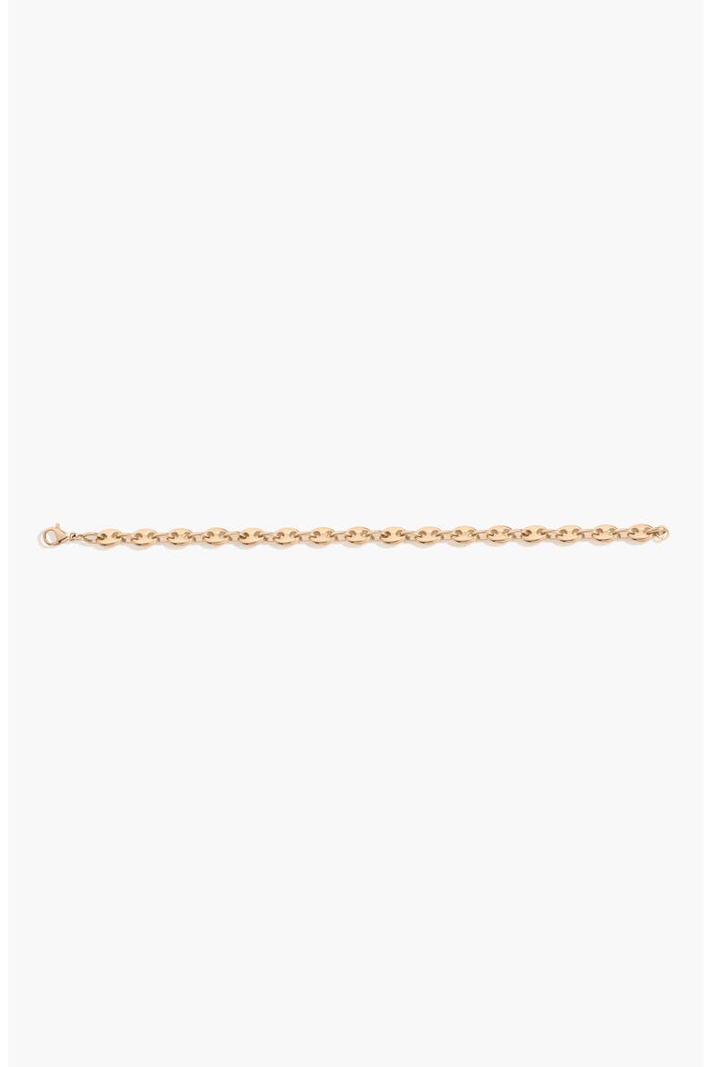 Puffed Mariner Chain Bracelet, Alternate, color, Gold Plated Stainless Steel
