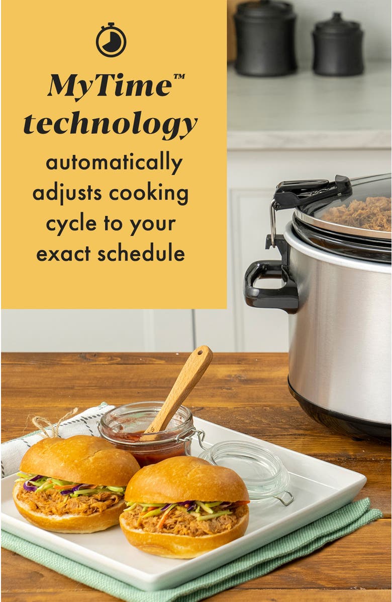 Crock-pot MyTime Cook & Carry Programmable 7-Quart Slow Cooker, Alternate, color, Stainless Steel