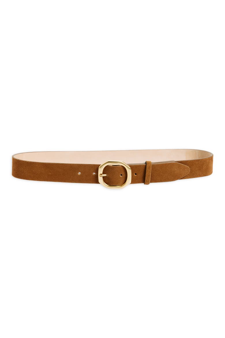 Audrey Suede Belt, Main, color, BROWN