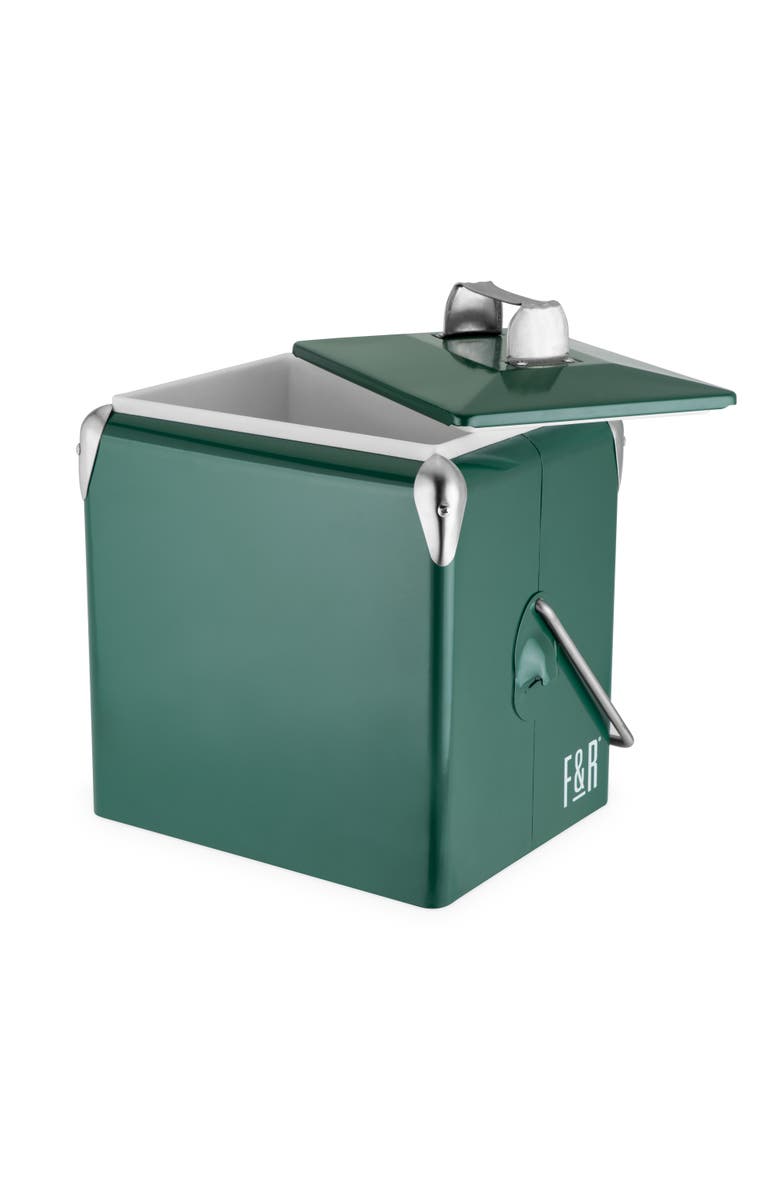 Foster & Rye Vintage Metal Cooler, Alternate, color, Green