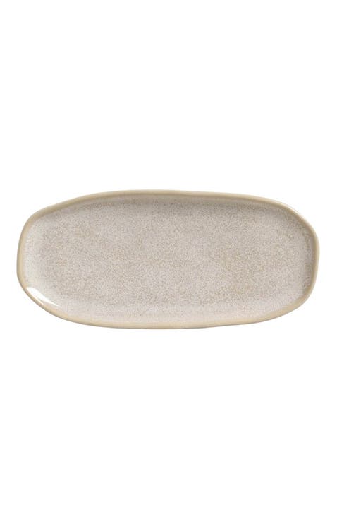 Shallow Organic Oval Platter Small Set of 4