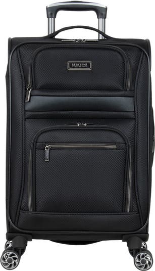 Rugged Roamer 20-Inch Dobby Softside Expandable Spinner Carry-On Luggage