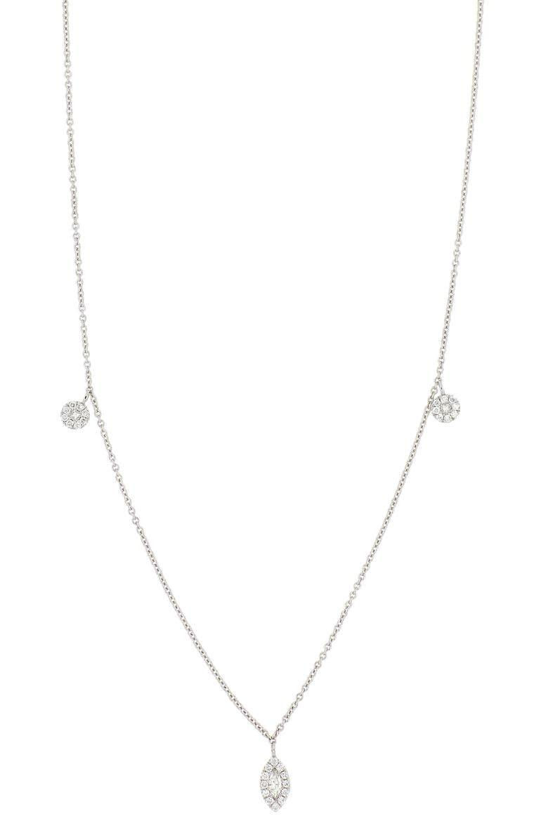Bony Levy Mika Diamond Shaker Necklace, Main, color, 18K White Gold