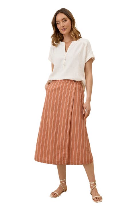 Canopy Linen Wrap Skirt Made with Organic Cotton