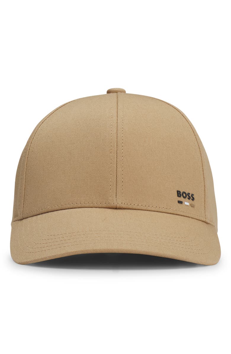 BOSS Zed Cotton Twill Baseball Cap, Alternate, color, Medium Beige