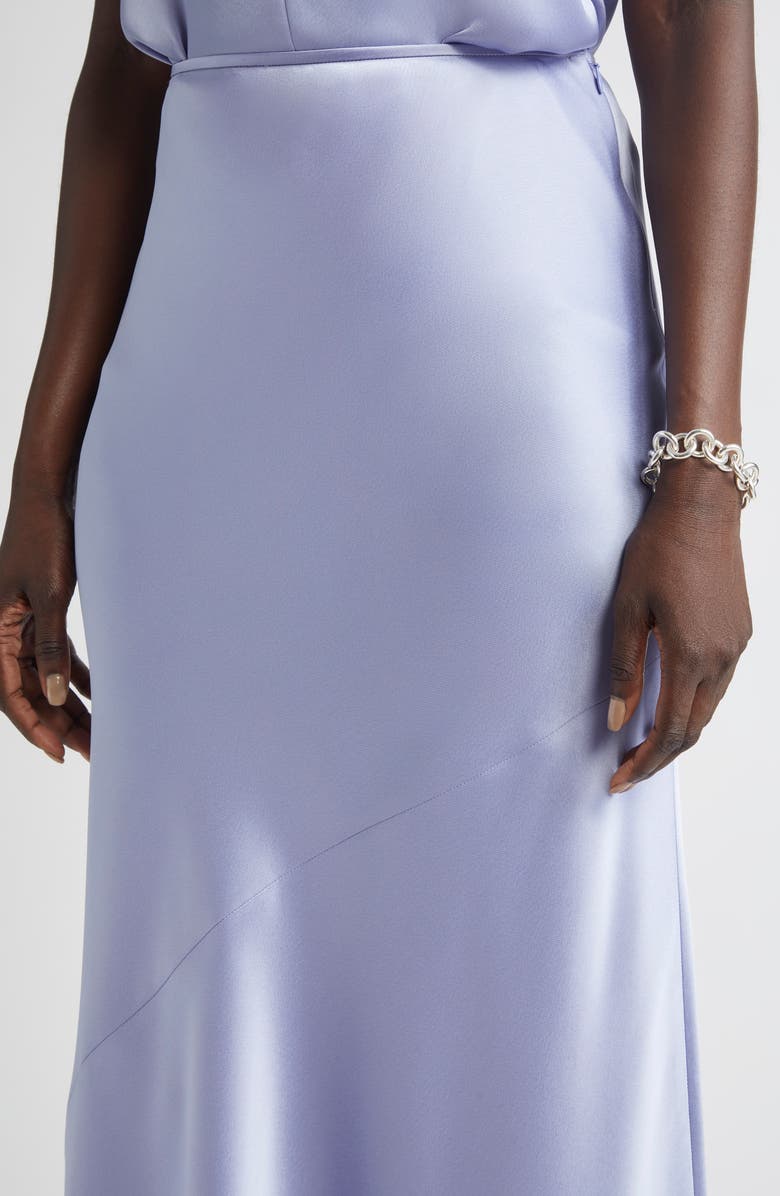 ST. JOHN Kate Liquid Satin Pants, Alternate, color, Iris