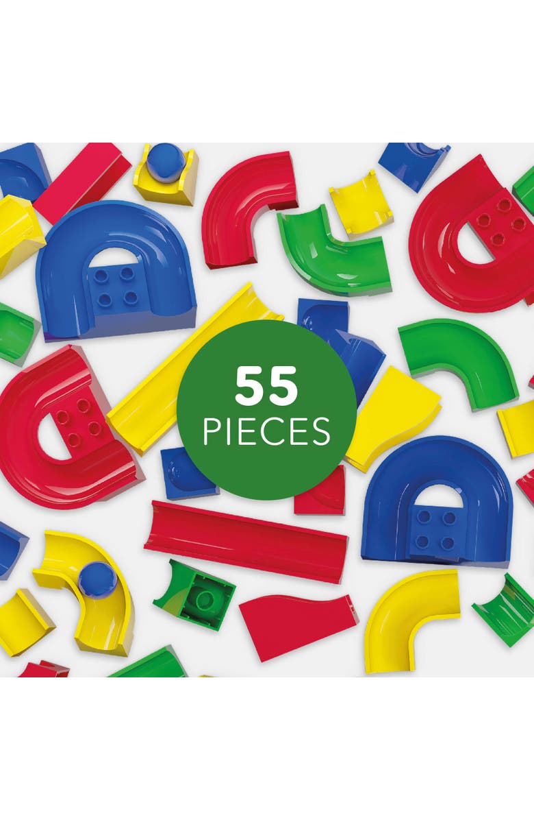 Hubelino Marble Run Expansion Set, 55 Piece STEM Building Toy for Kids 4+, Compatible Ball Run and Marble Maze, Made in Germany, Alternate, color, Multi