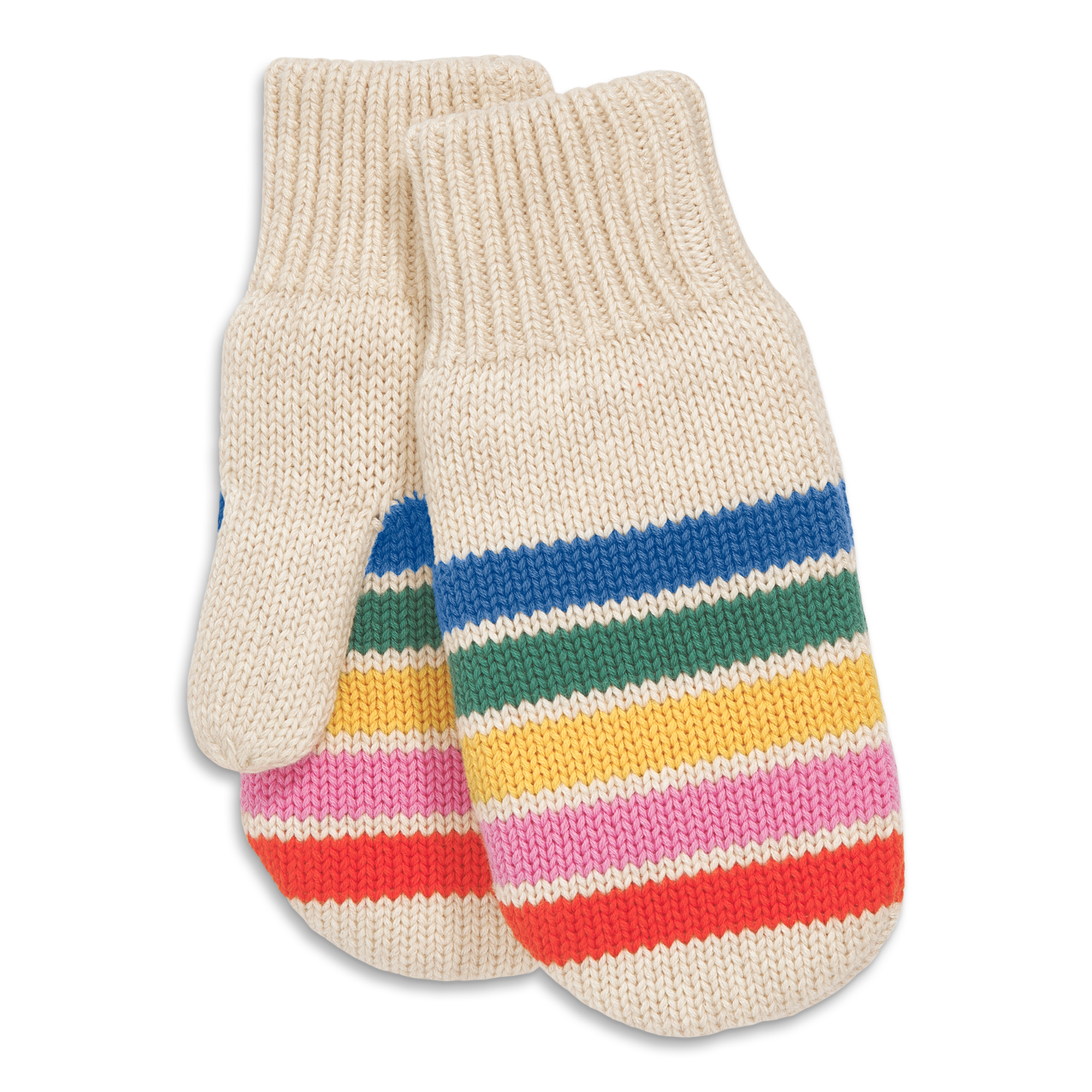 Primary Kids Fleece Lined Mittens In Rainbow Stripe | Nordstrom