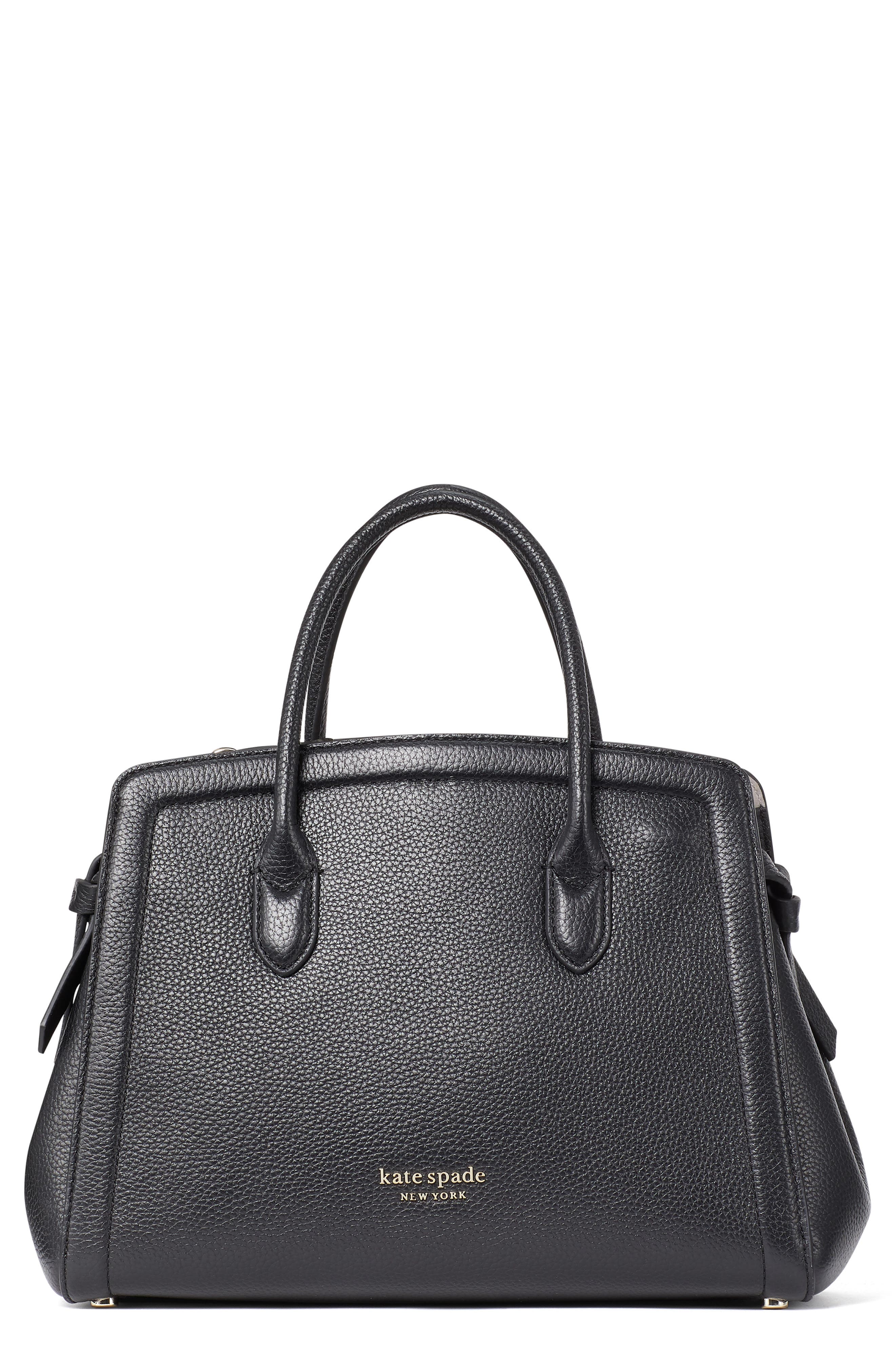 Kate Spade New York knott medium leather satchel, Main, color, 