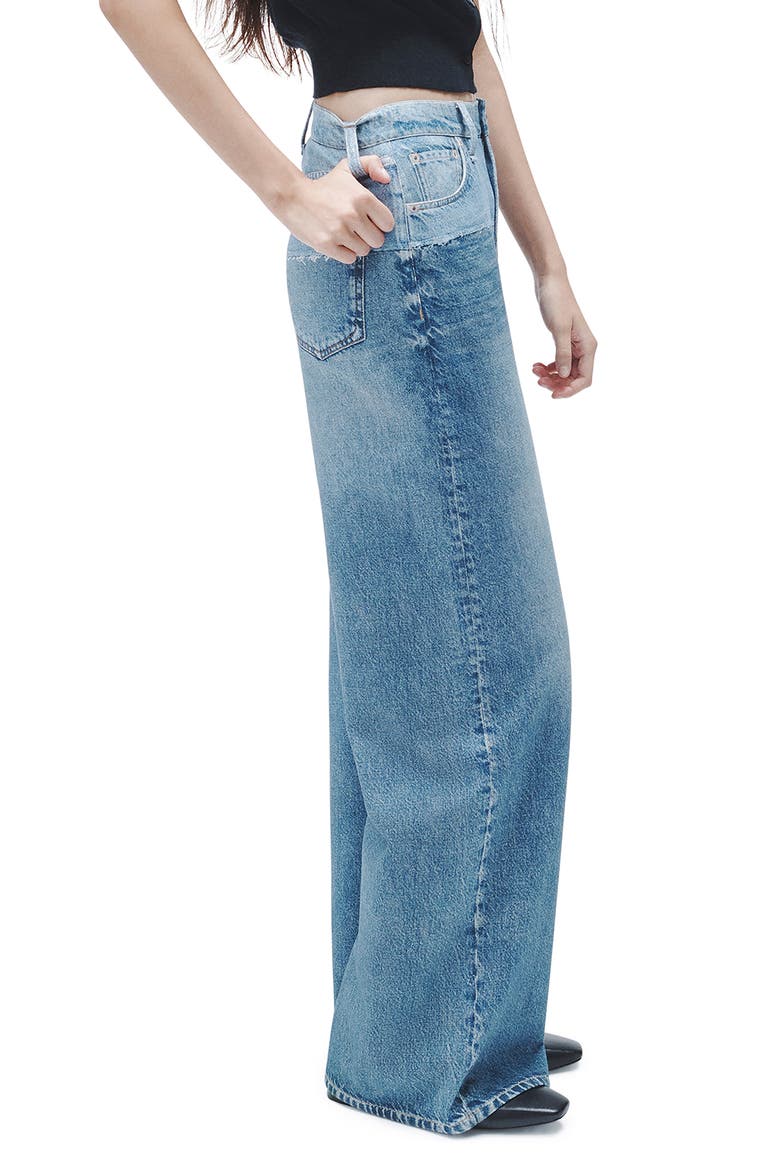 rb Miramar Sofie High Waist Ankle Wide Leg Terry Sweatpant Jeans, Alternate, color, ANTONIA